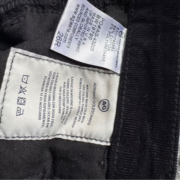 AG Isabelle Button-Up High-Rise Straight Cut Black Corduroy Jeans. Size 26 - Picture 11 of 11